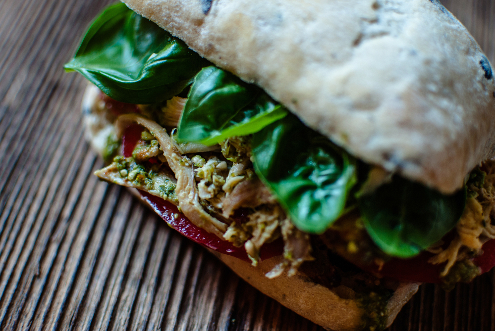 Jackfruit Sandwich van de barbecue